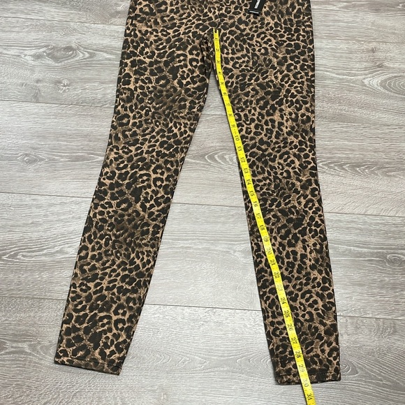 NWT Express Ankle Legging High Rise Denim Jeans Leopard Print 0L - Picture 10 of 16